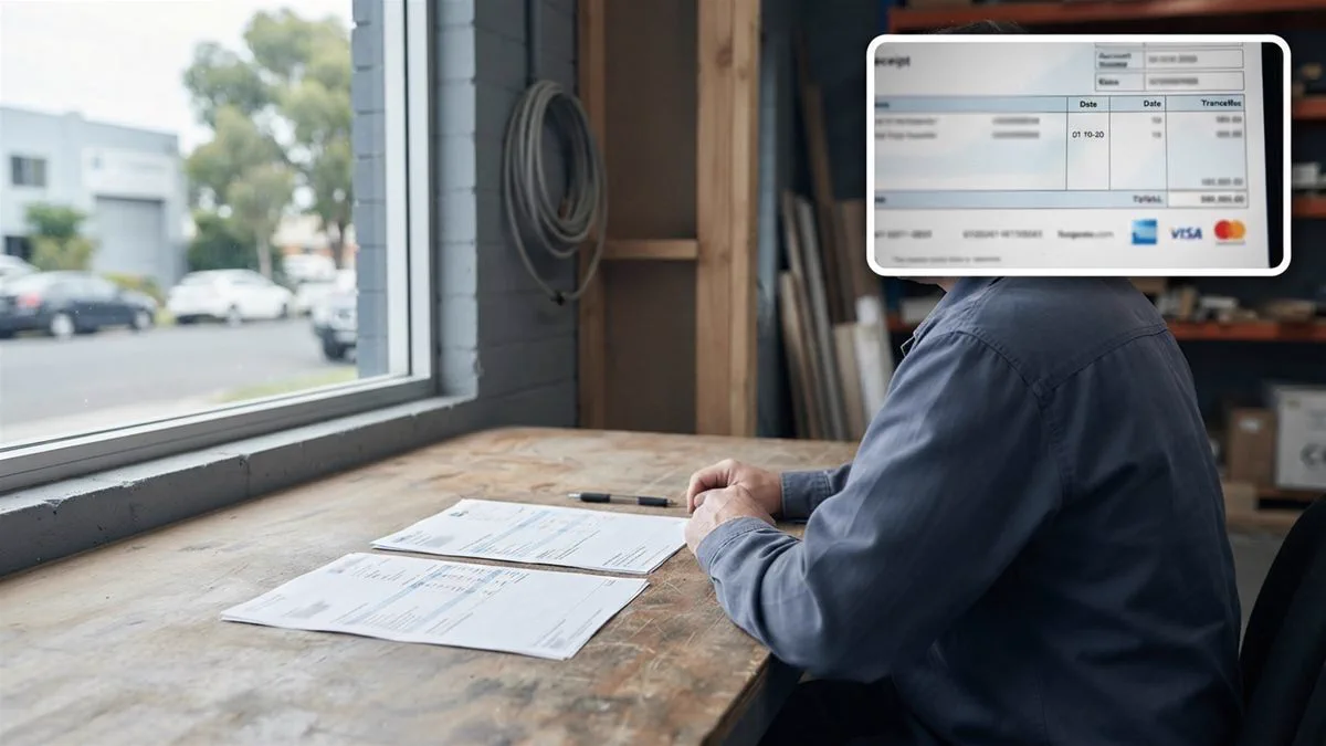 A payment summary and a business activity statement side by side on a desk